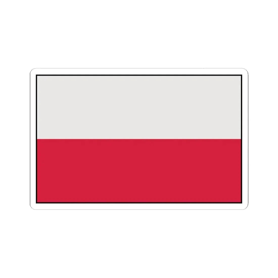 Flag of Poland bordered (Poland) STICKER Vinyl Kiss-Cut Decal 4 Inch White - The Sticker Space