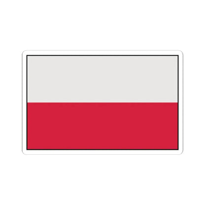Flag of Poland bordered (Poland) STICKER Vinyl Kiss-Cut Decal 4 Inch White - The Sticker Space