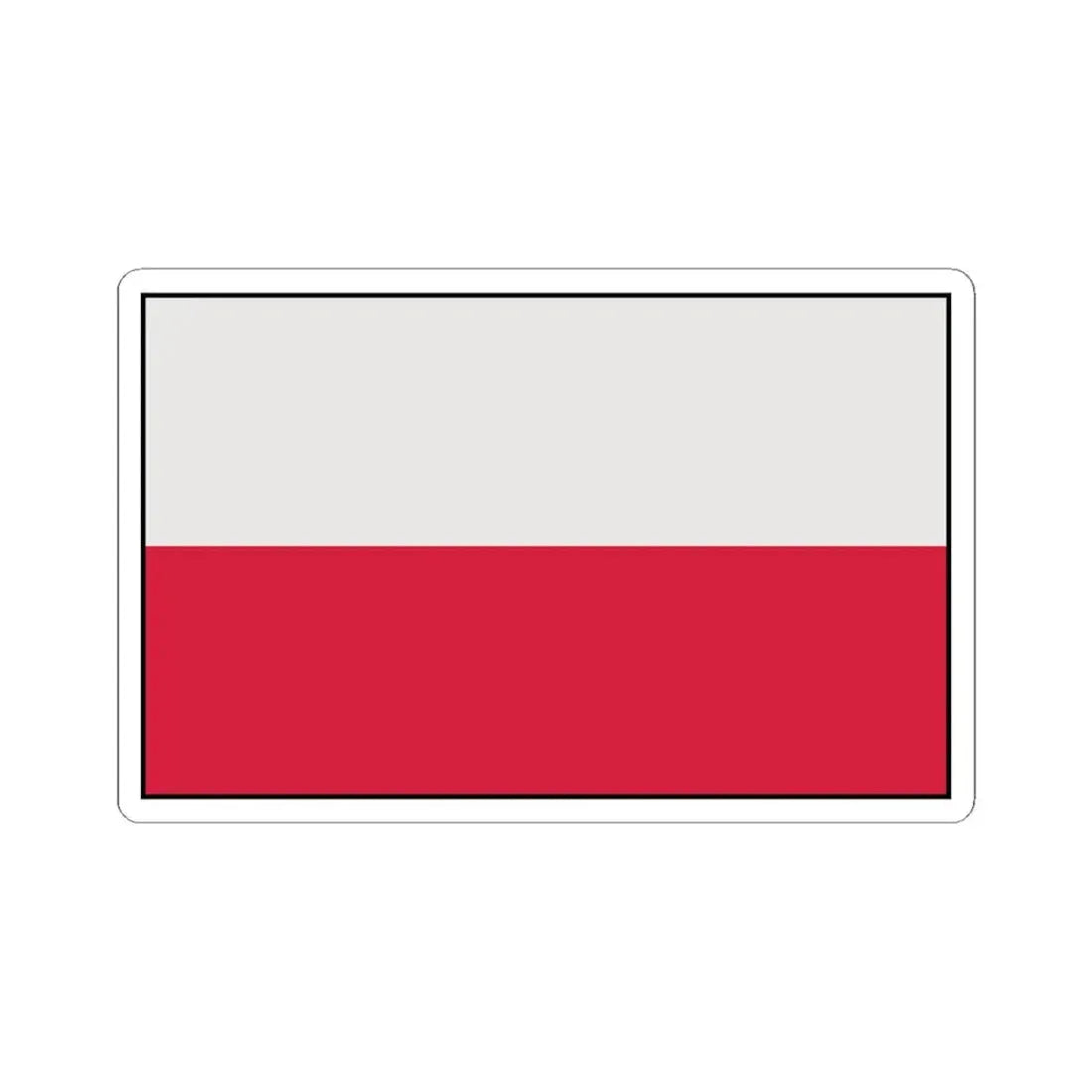 Flag of Poland bordered (Poland) STICKER Vinyl Kiss-Cut Decal 6 Inch White - The Sticker Space