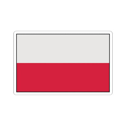 Flag of Poland bordered (Poland) STICKER Vinyl Kiss-Cut Decal 6 Inch White - The Sticker Space