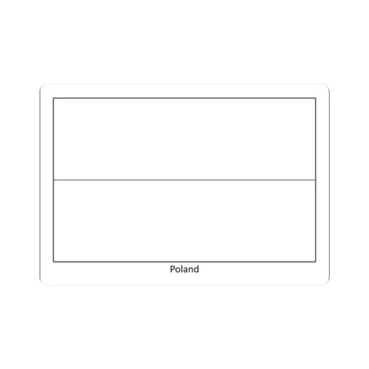 Flag of Poland colouring page (Poland) STICKER Vinyl Kiss-Cut Decal 2 Inch White - The Sticker Space