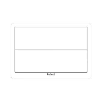 Flag of Poland colouring page (Poland) STICKER Vinyl Kiss-Cut Decal 3 Inch White - The Sticker Space