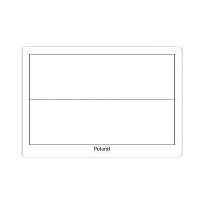 Flag of Poland colouring page (Poland) STICKER Vinyl Kiss-Cut Decal 4 Inch White - The Sticker Space