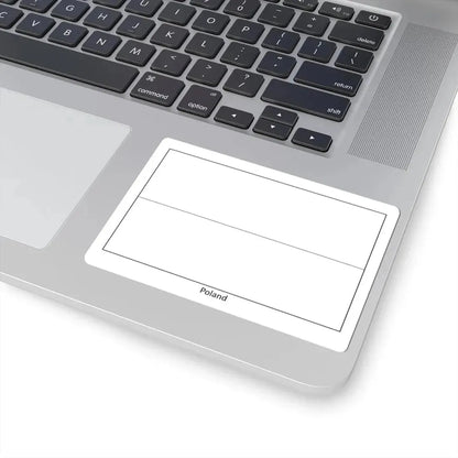 Flag of Poland colouring page (Poland) STICKER Vinyl Kiss-Cut Decal - The Sticker Space