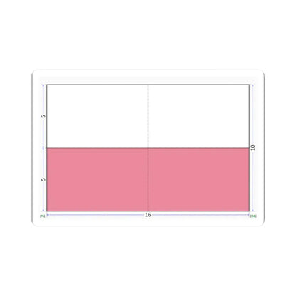 Flag of Poland construction sheet (Poland) STICKER Vinyl Kiss-Cut Decal 2 Inch White - The Sticker Space