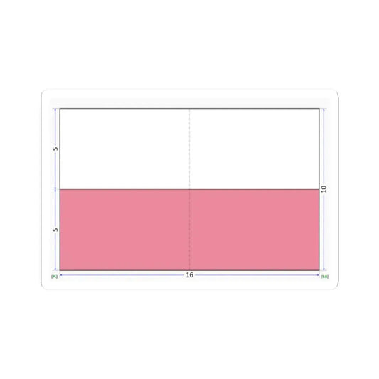 Flag of Poland construction sheet (Poland) STICKER Vinyl Kiss-Cut Decal 2 Inch White - The Sticker Space