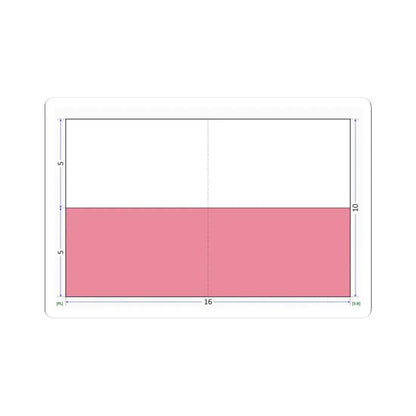 Flag of Poland construction sheet (Poland) STICKER Vinyl Kiss-Cut Decal 3 Inch White - The Sticker Space