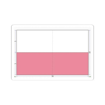 Flag of Poland construction sheet (Poland) STICKER Vinyl Kiss-Cut Decal 4 Inch White - The Sticker Space
