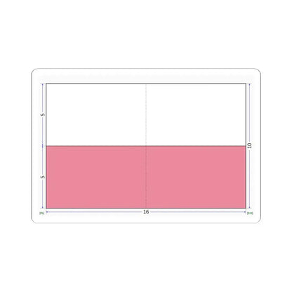 Flag of Poland construction sheet (Poland) STICKER Vinyl Kiss-Cut Decal 6 Inch White - The Sticker Space