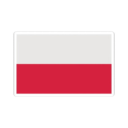 Flag of Poland corrected (Poland) STICKER Vinyl Kiss-Cut Decal 3 Inch White - The Sticker Space