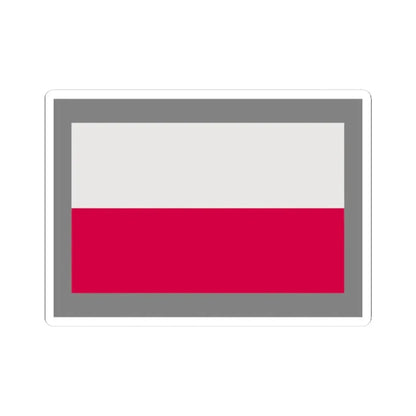 Flag of Poland-grey bg (Poland) STICKER Vinyl Kiss-Cut Decal 2 Inch White - The Sticker Space