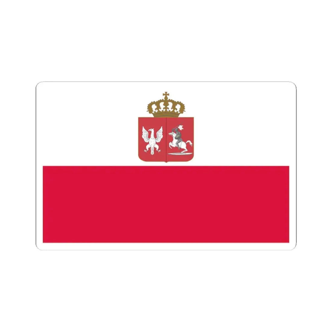Flag of Poland November Uprising (Poland) STICKER Vinyl Kiss-Cut Decal 3 Inch White - The Sticker Space