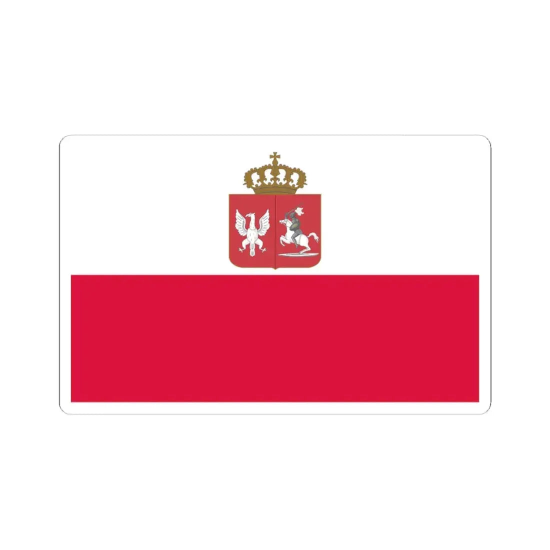 Flag of Poland November Uprising (Poland) STICKER Vinyl Kiss-Cut Decal 4 Inch White - The Sticker Space