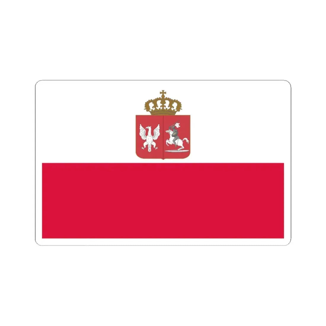 Flag of Poland November Uprising (Poland) STICKER Vinyl Kiss-Cut Decal 6 Inch White - The Sticker Space