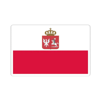 Flag of Poland November Uprising (Poland) STICKER Vinyl Kiss-Cut Decal 6 Inch White - The Sticker Space