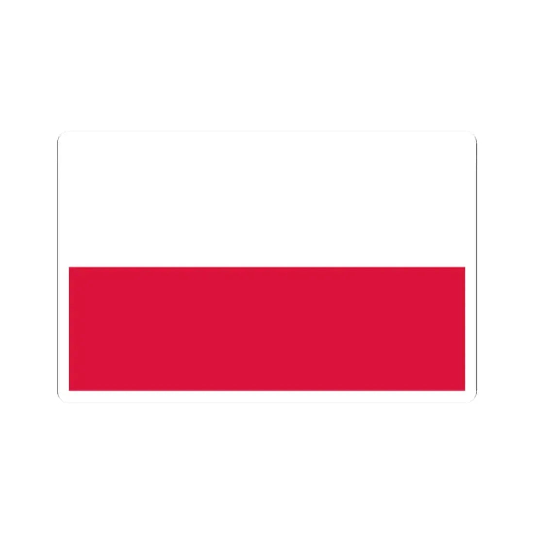 Flag of Poland (Poland) STICKER Vinyl Kiss-Cut Decal 2 Inch White - The Sticker Space