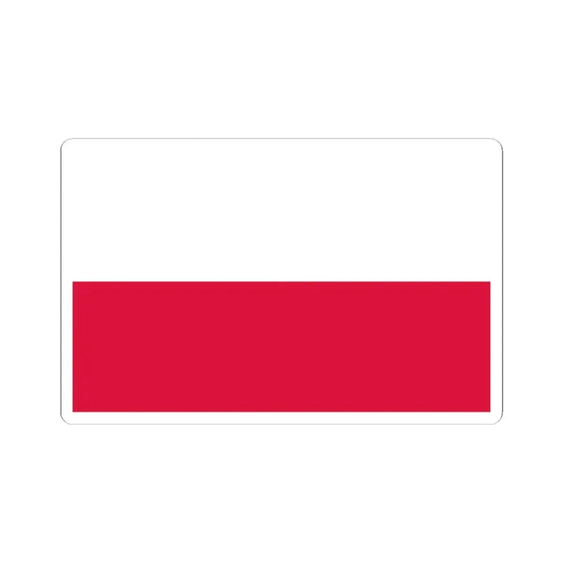 Flag of Poland (Poland) STICKER Vinyl Kiss-Cut Decal 3 Inch White - The Sticker Space