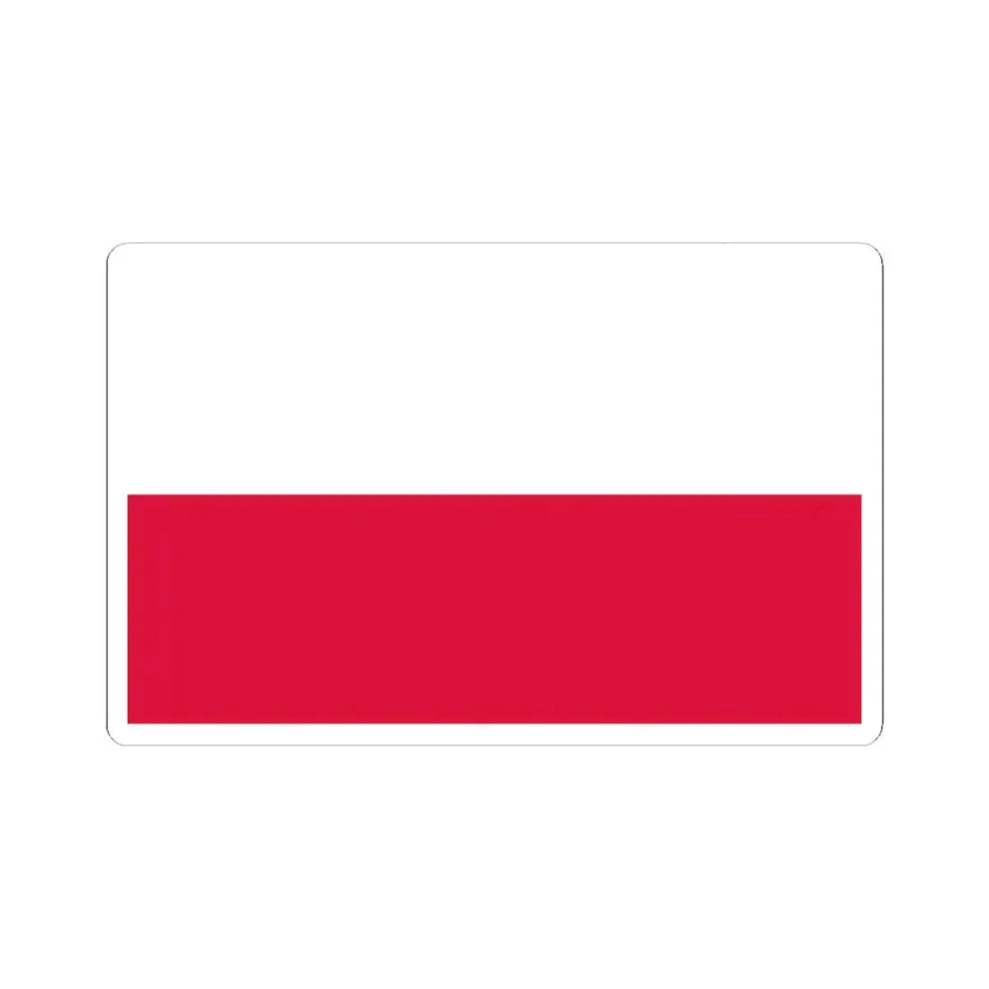 Flag of Poland (Poland) STICKER Vinyl Kiss-Cut Decal 4 Inch White - The Sticker Space