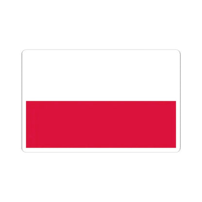 Flag of Poland (Poland) STICKER Vinyl Kiss-Cut Decal 4 Inch White - The Sticker Space