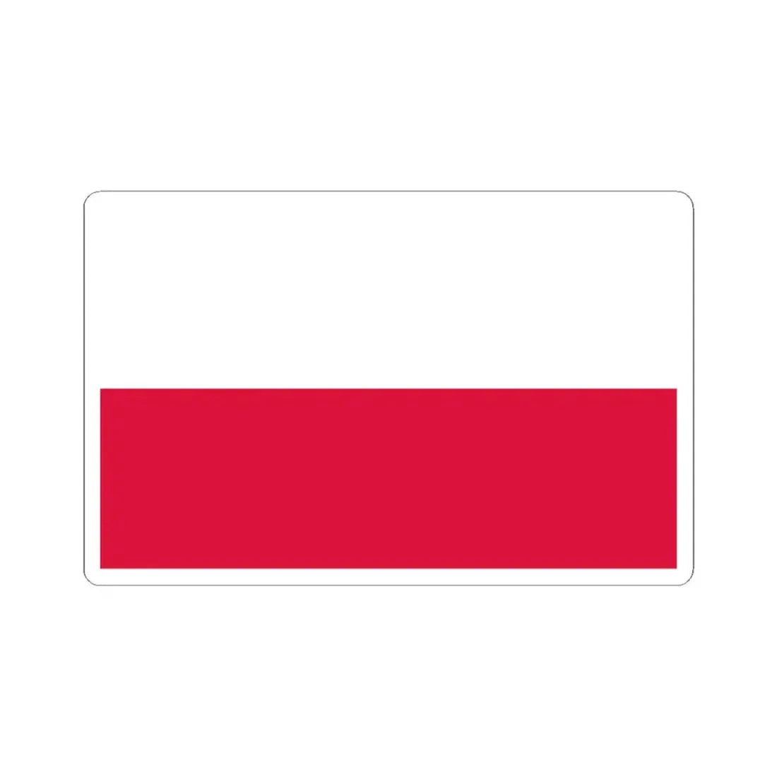 Flag of Poland (Poland) STICKER Vinyl Kiss-Cut Decal 6 Inch White - The Sticker Space