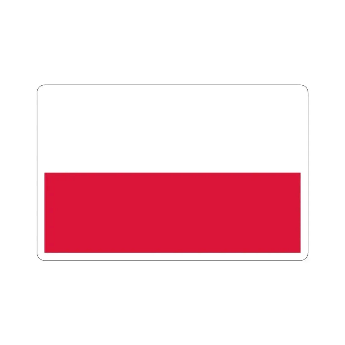 Flag of Poland STICKER Vinyl Die-Cut Decal 3 Inch - The Sticker Space