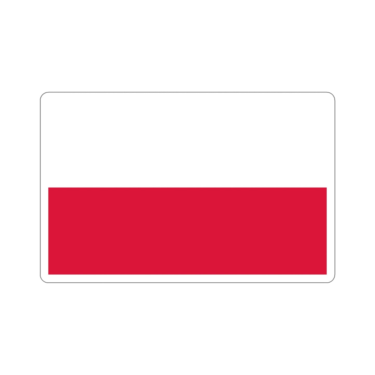 Flag of Poland STICKER Vinyl Die-Cut Decal-4 Inch-The Sticker Space