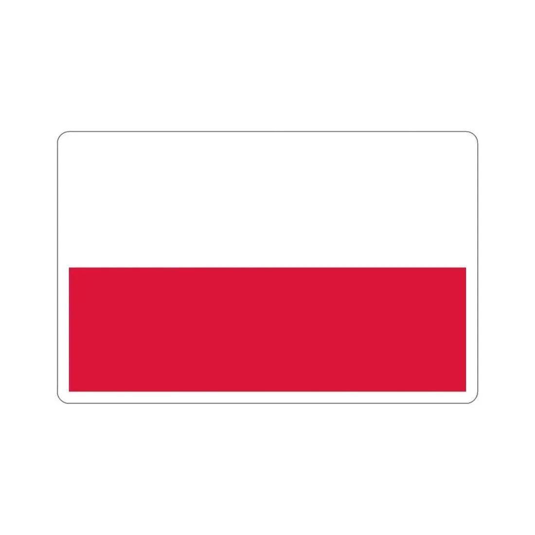 Flag of Poland STICKER Vinyl Die-Cut Decal 4 Inch - The Sticker Space
