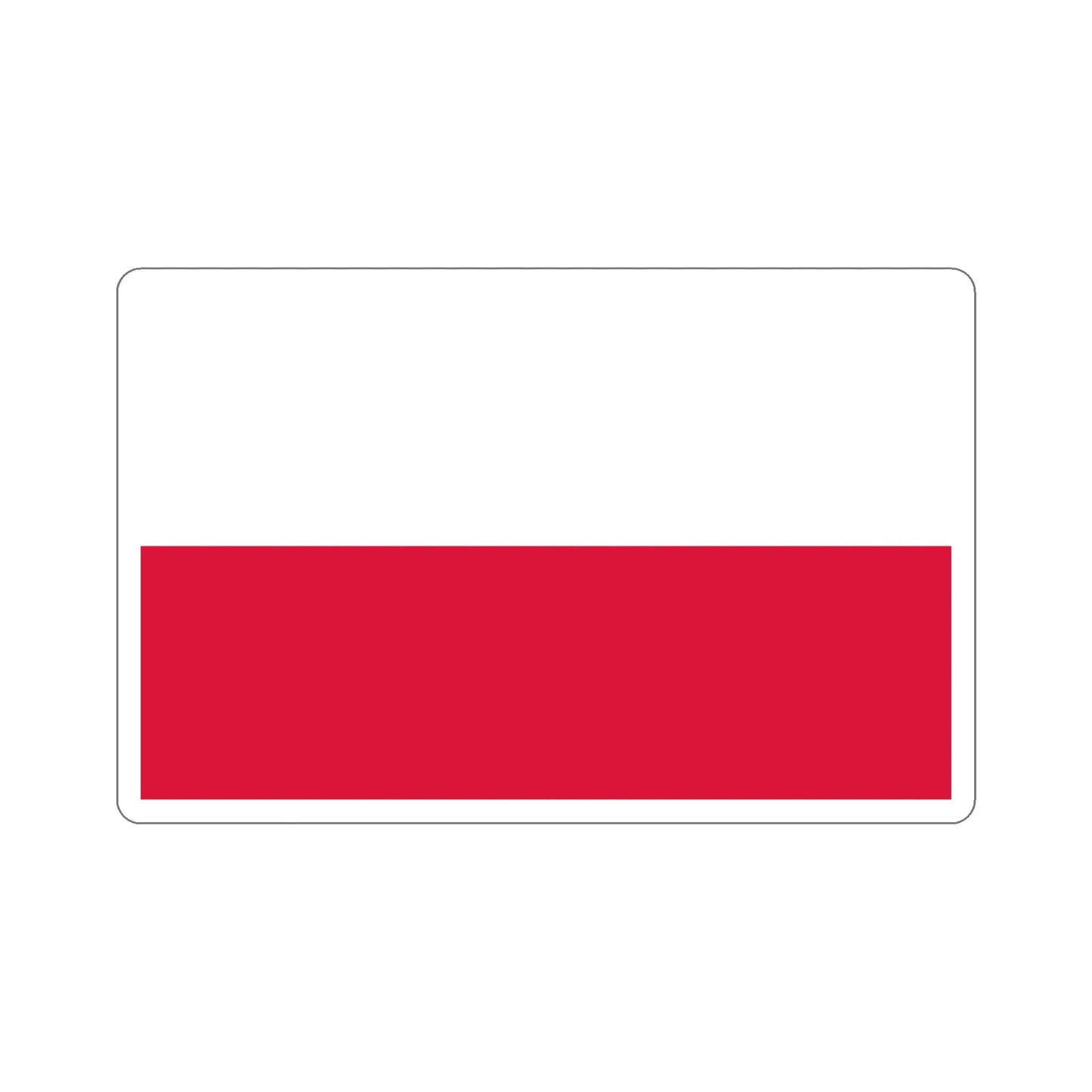 Flag of Poland STICKER Vinyl Die-Cut Decal-5 Inch-The Sticker Space