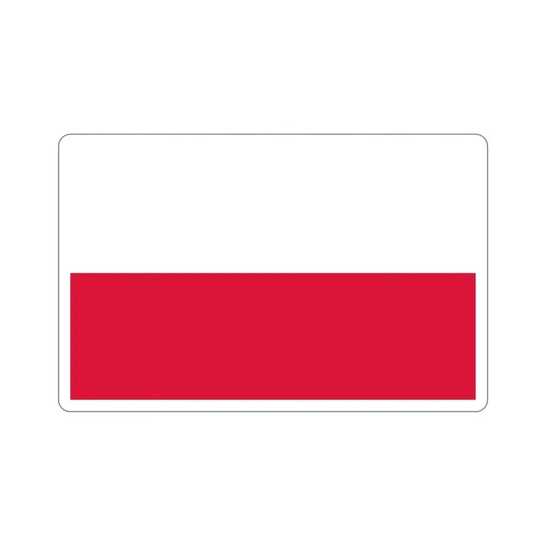 Flag of Poland STICKER Vinyl Die-Cut Decal 5 Inch - The Sticker Space