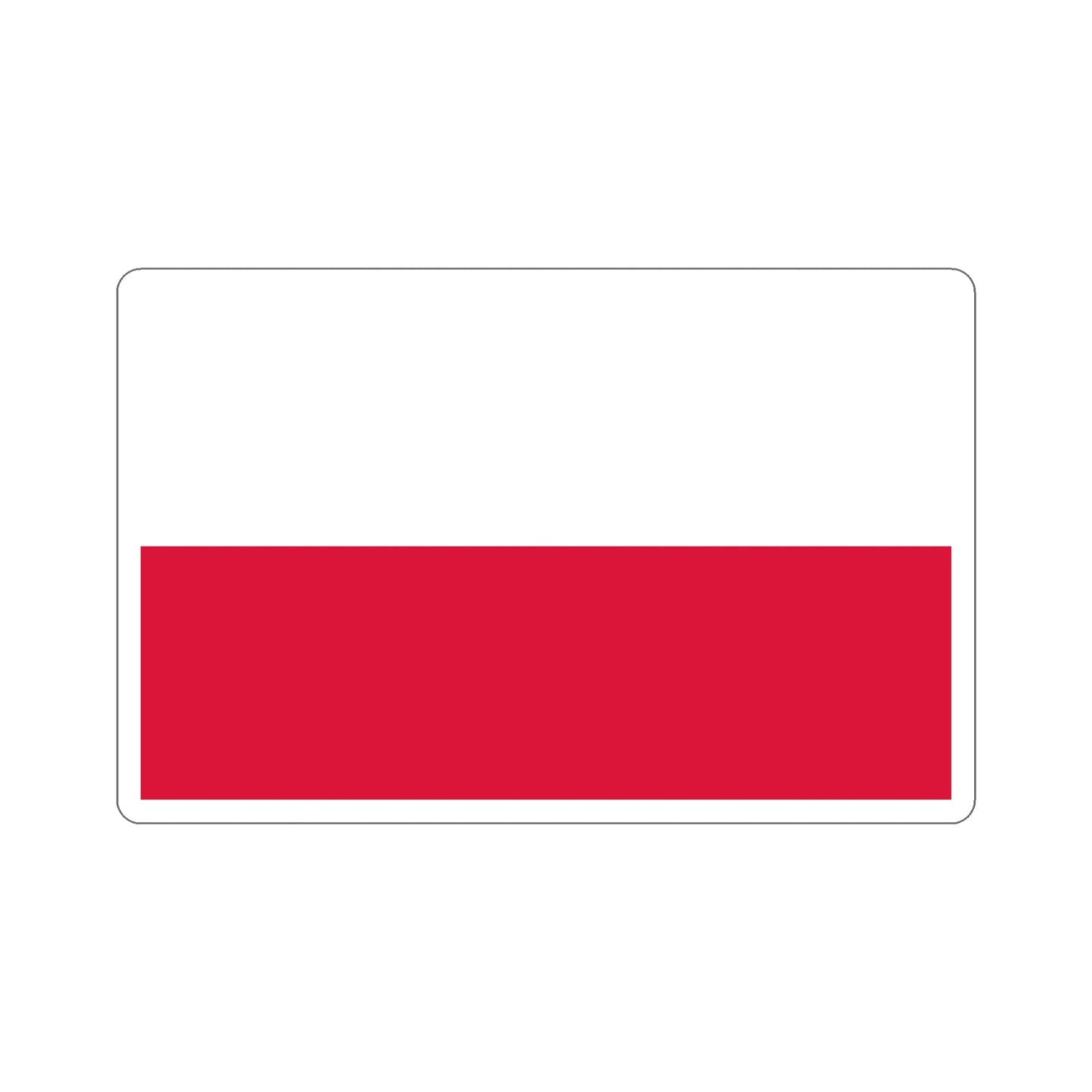 Flag of Poland STICKER Vinyl Die-Cut Decal-6 Inch-The Sticker Space