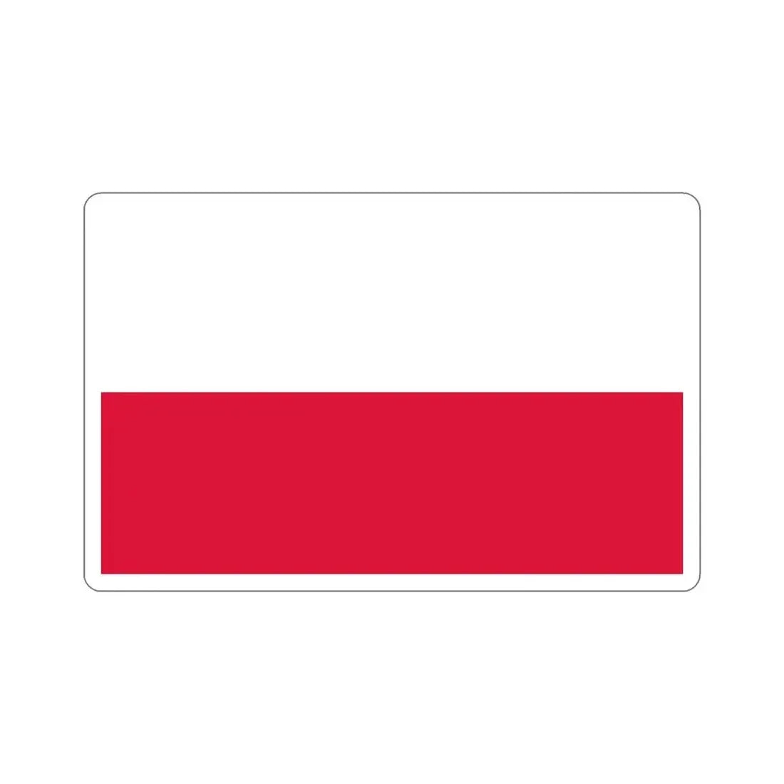 Flag of Poland STICKER Vinyl Die-Cut Decal 6 Inch - The Sticker Space
