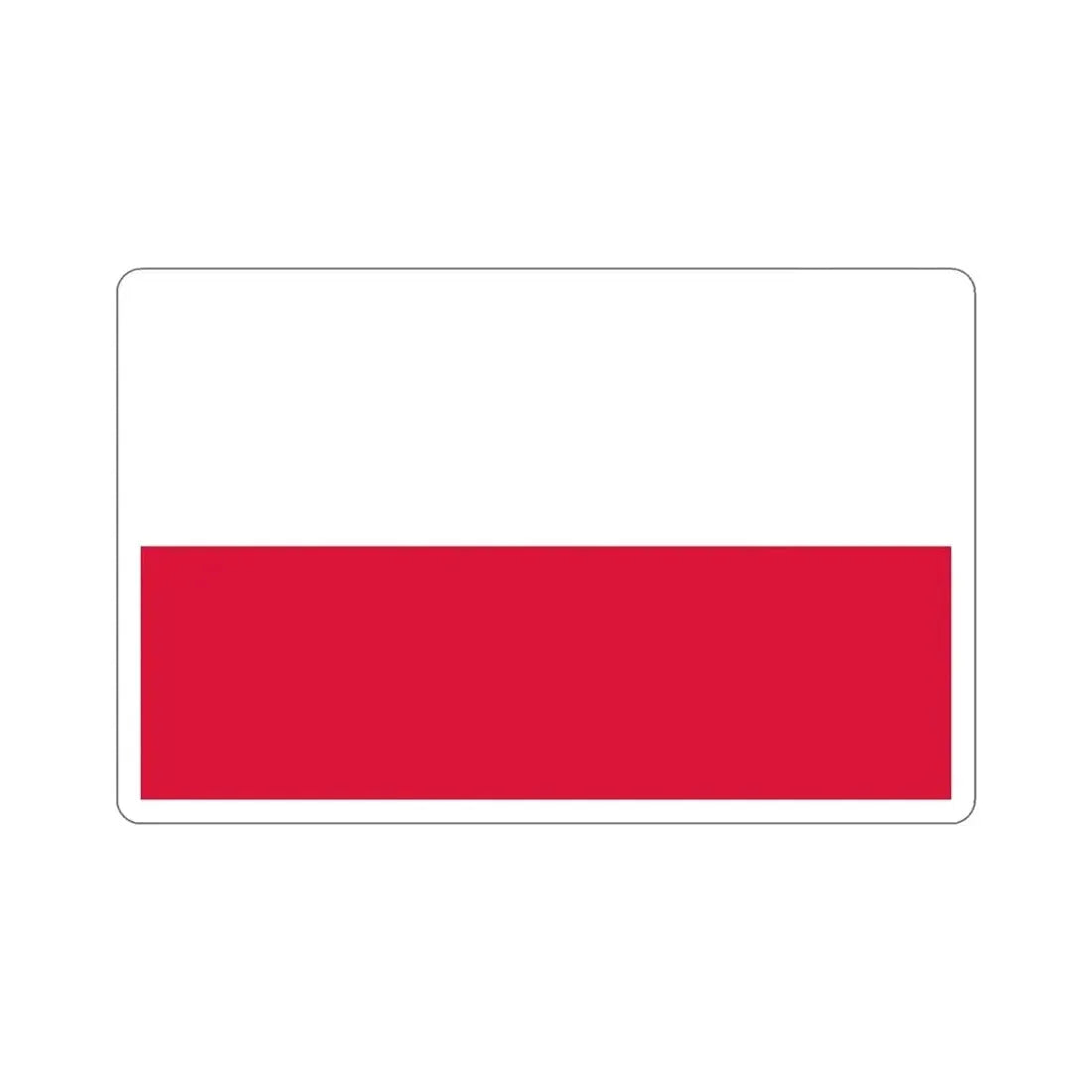 Flag of Poland STICKER Vinyl Die-Cut Decal - The Sticker Space