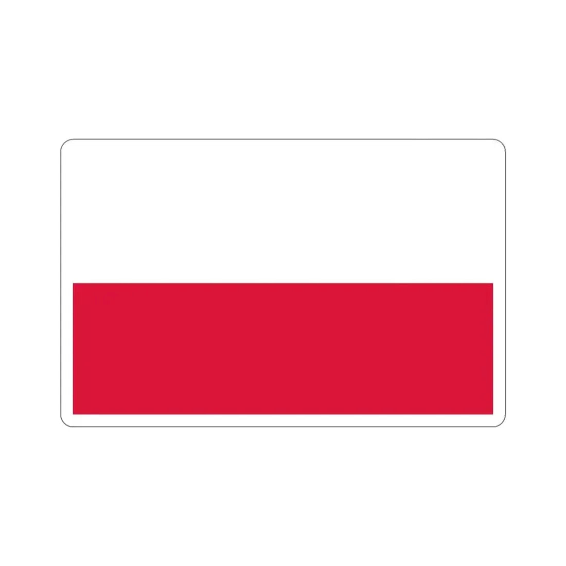 Flag of Poland STICKER Vinyl Die-Cut Decal - The Sticker Space