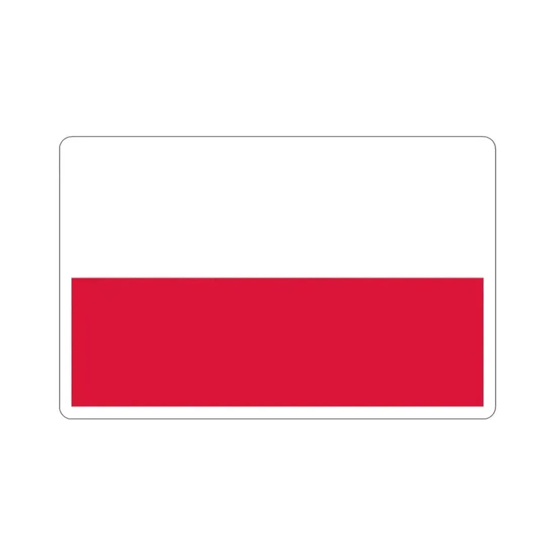 Flag of Poland STICKER Vinyl Die-Cut Decal - The Sticker Space