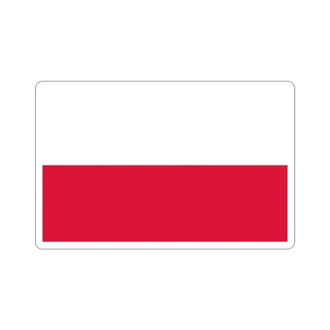 Flag of Poland STICKER Vinyl Die-Cut Decal - The Sticker Space