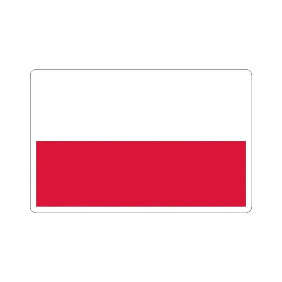 Flag of Poland STICKER Vinyl Die-Cut Decal - The Sticker Space