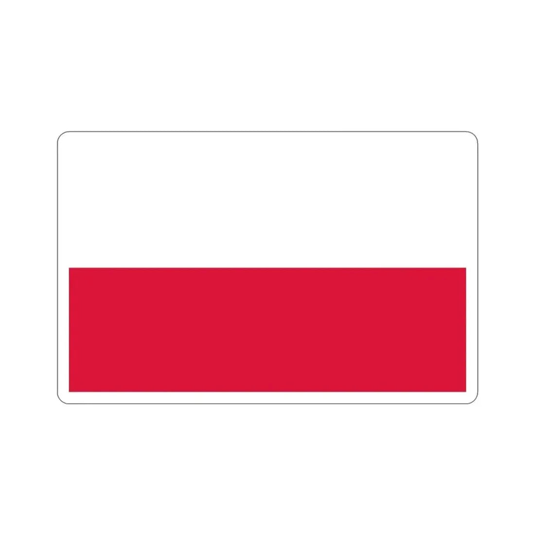 Flag of Poland STICKER Vinyl Die-Cut Decal - The Sticker Space