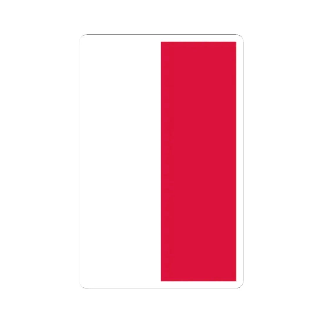 Flag of Poland vertical (Poland) STICKER Vinyl Kiss-Cut Decal 2 Inch White - The Sticker Space