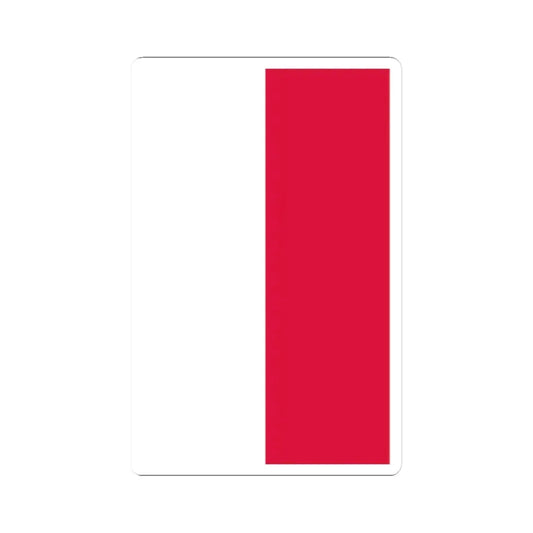 Flag of Poland vertical (Poland) STICKER Vinyl Kiss-Cut Decal 2 Inch White - The Sticker Space