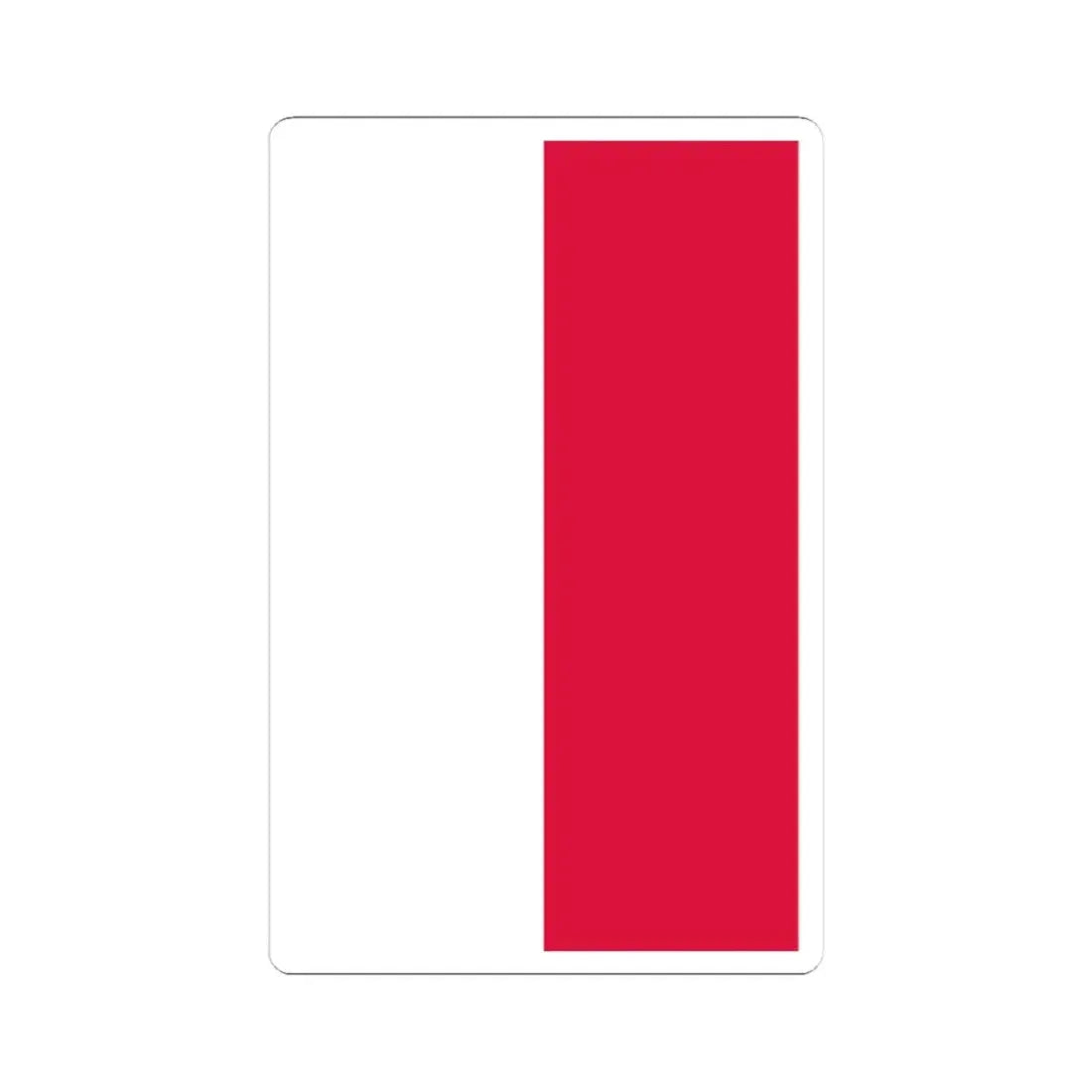 Flag of Poland vertical (Poland) STICKER Vinyl Kiss-Cut Decal 3 Inch White - The Sticker Space