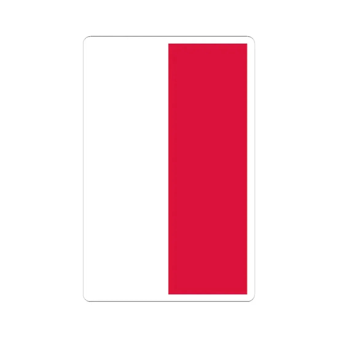 Flag of Poland vertical (Poland) STICKER Vinyl Kiss-Cut Decal 4 Inch White - The Sticker Space