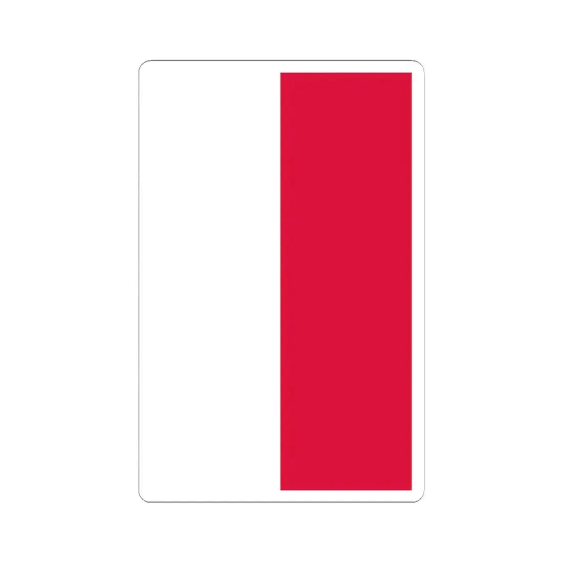 Flag of Poland vertical (Poland) STICKER Vinyl Kiss-Cut Decal 6 Inch White - The Sticker Space