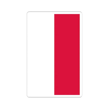Flag of Poland vertical (Poland) STICKER Vinyl Kiss-Cut Decal 6 Inch White - The Sticker Space