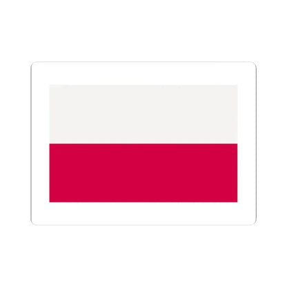Flag of Poland-white bg (Poland) STICKER Vinyl Kiss-Cut Decal 2 Inch White - The Sticker Space