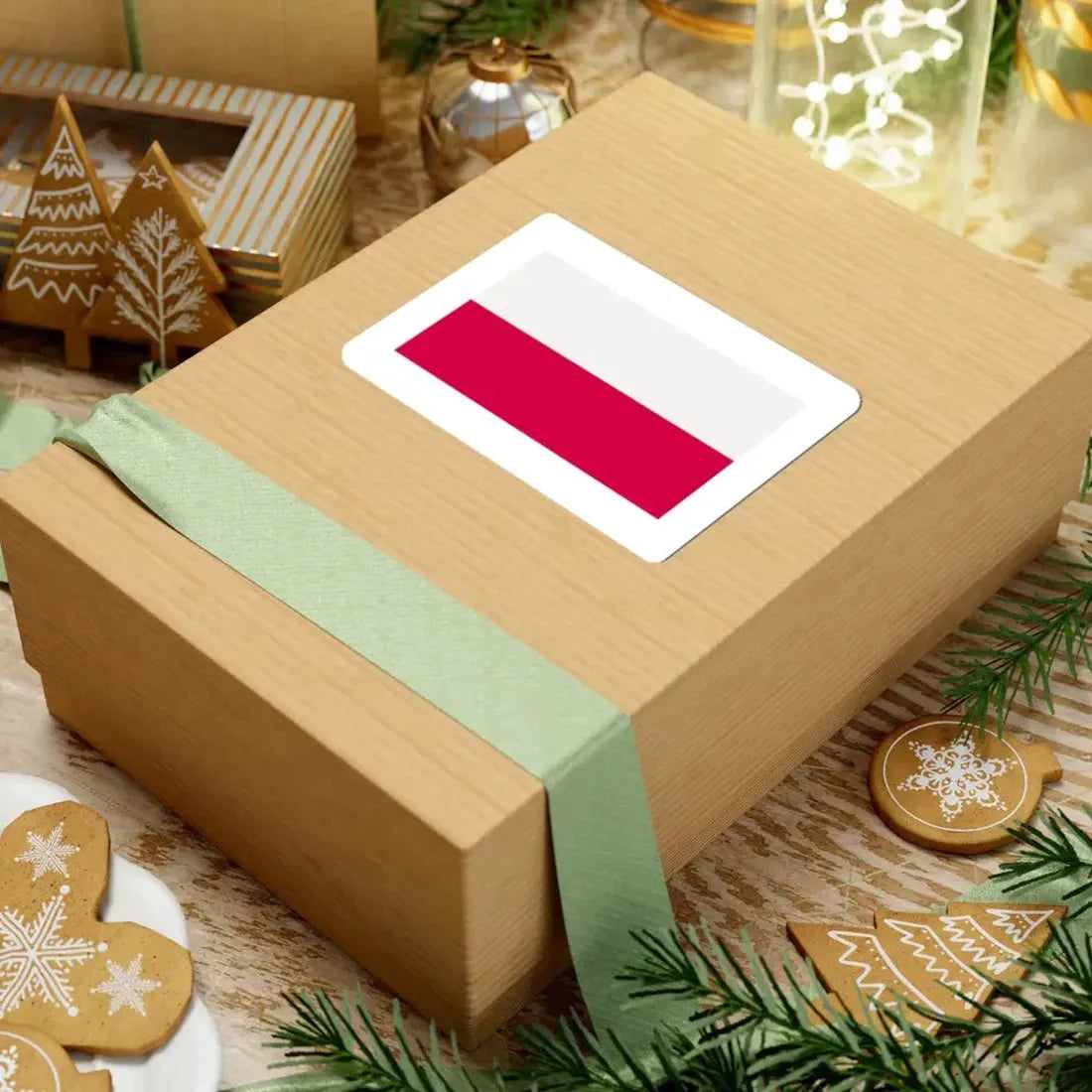 Flag of Poland-white bg (Poland) STICKER Vinyl Kiss-Cut Decal - The Sticker Space