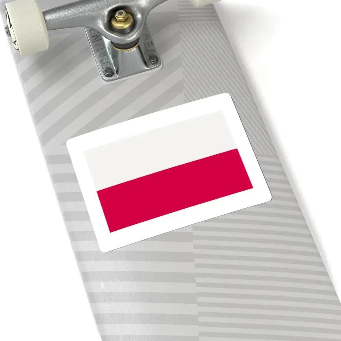 Flag of Poland-white bg (Poland) STICKER Vinyl Kiss-Cut Decal - The Sticker Space