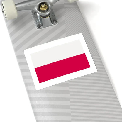 Flag of Poland-white bg (Poland) STICKER Vinyl Kiss-Cut Decal - The Sticker Space