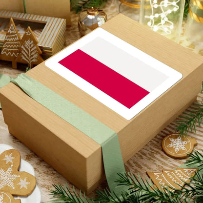 Flag of Poland-white bg (Poland) STICKER Vinyl Kiss-Cut Decal - The Sticker Space