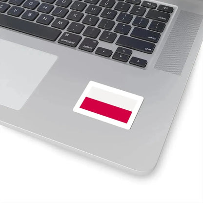 Flag of Poland-white bg (Poland) STICKER Vinyl Kiss-Cut Decal - The Sticker Space