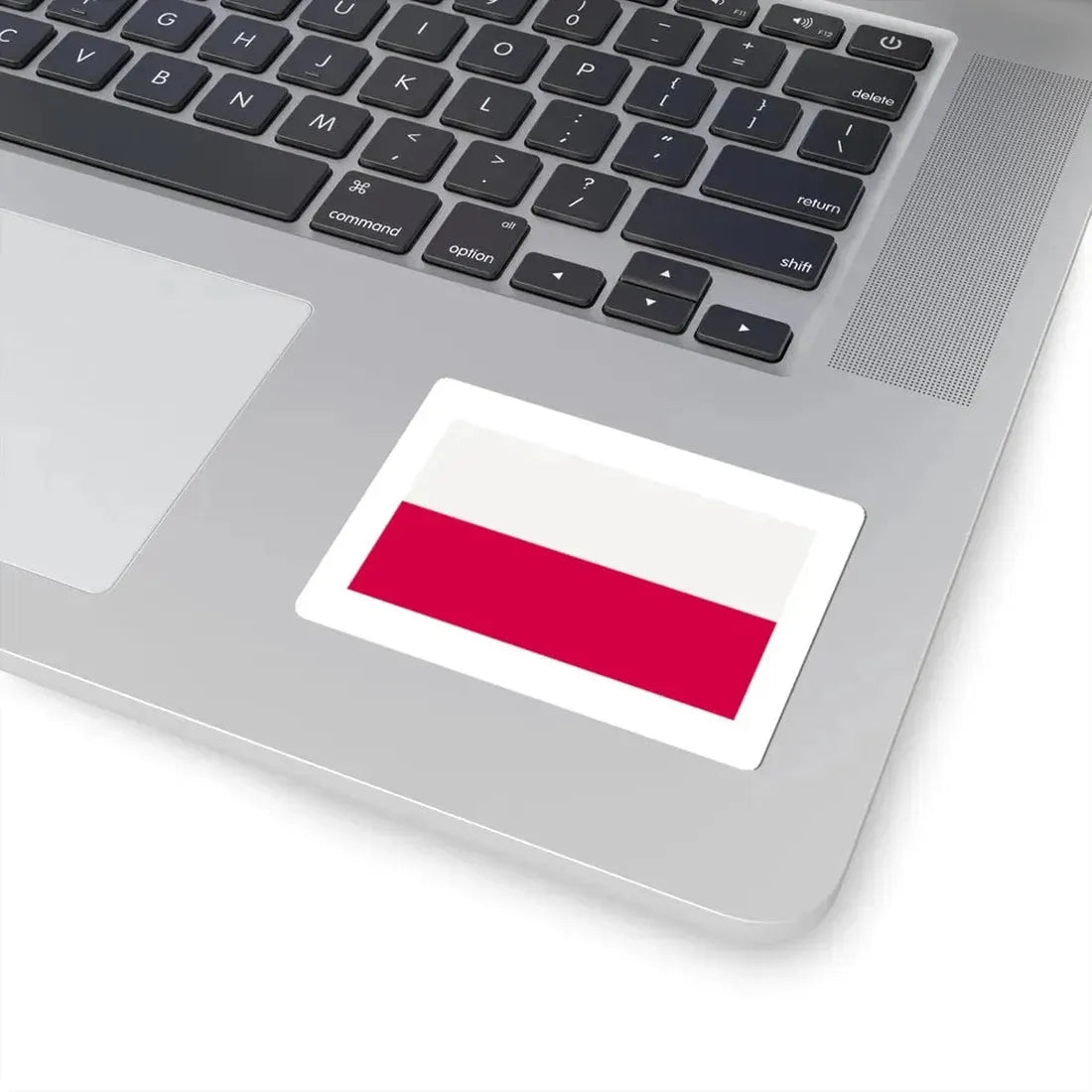 Flag of Poland-white bg (Poland) STICKER Vinyl Kiss-Cut Decal - The Sticker Space